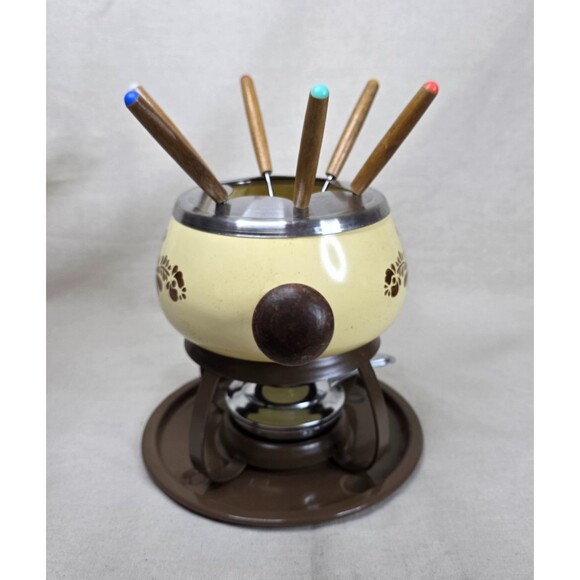 Pfaltzgraff Village 11-Piece Fondue Set in Original Box – 1989 Reston Lloyd Ltd. - Picture 8 of 12